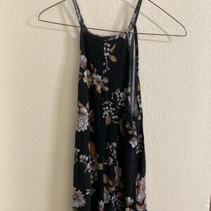 Floral Black Sleeveless Top